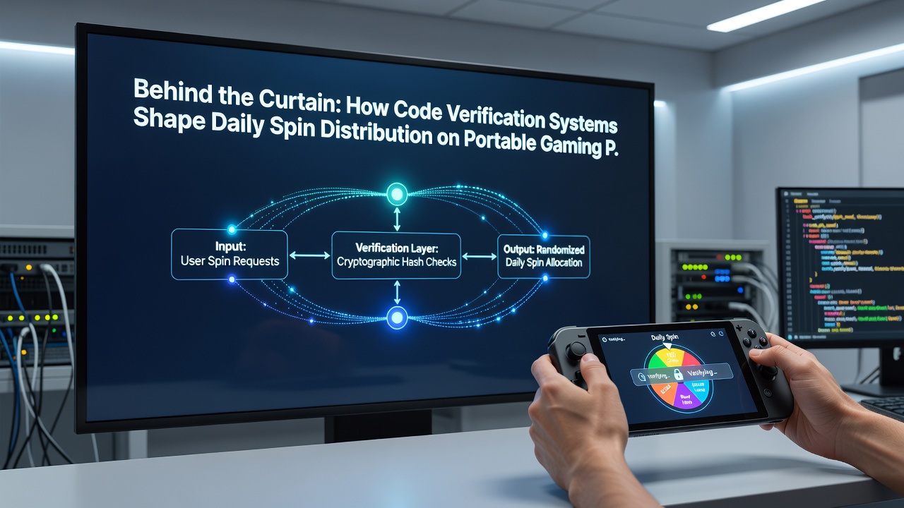 Server-side code verification dashboard displaying real-time daily spin allocation metrics for mobile platforms