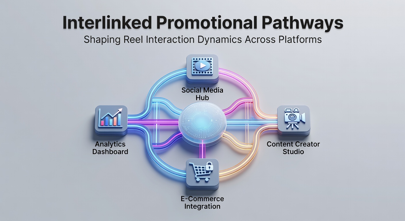 Illustration showing connected promotional pathways linking multiple reel gaming platforms through bonus networks and user interactions