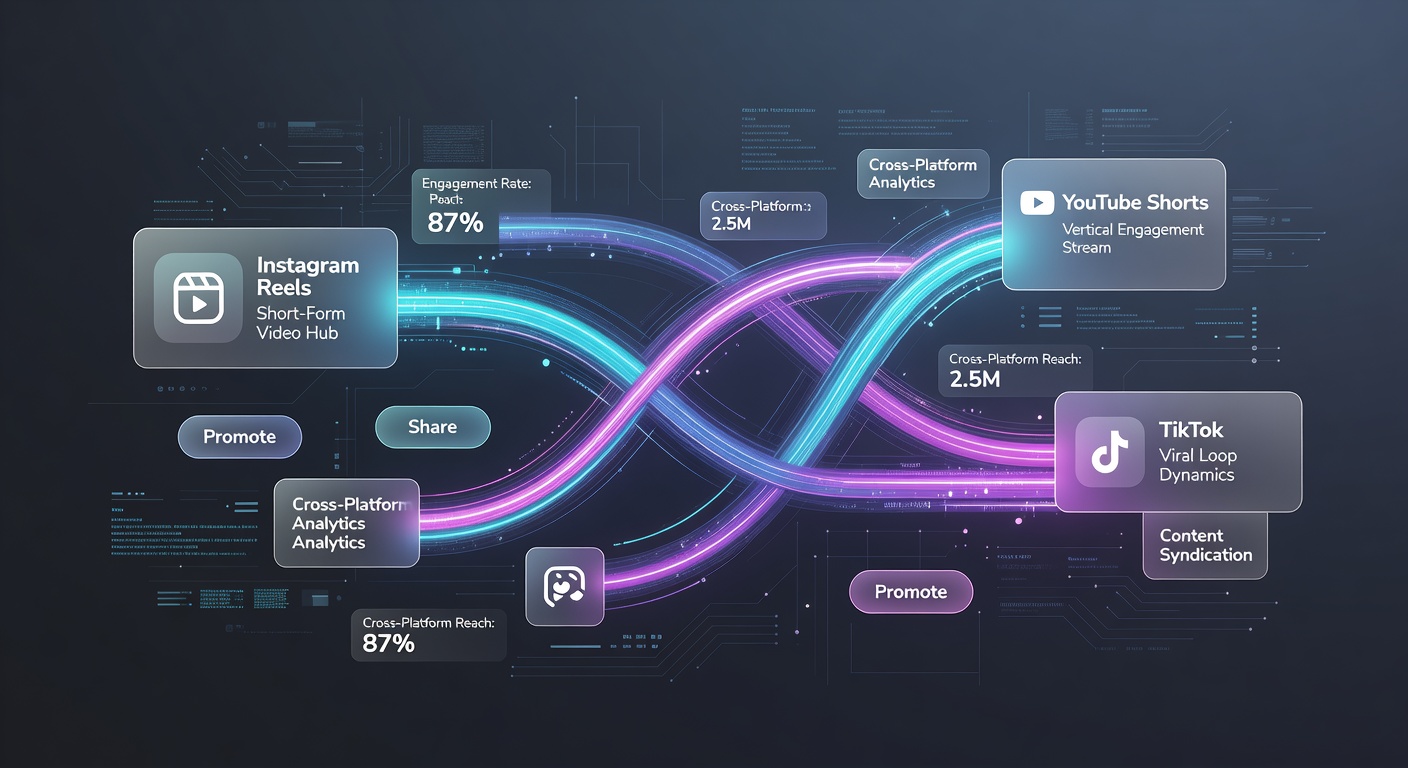 Diagram depicting user flow through interlinked reel platforms via promotional bonuses and dynamic interaction pathways