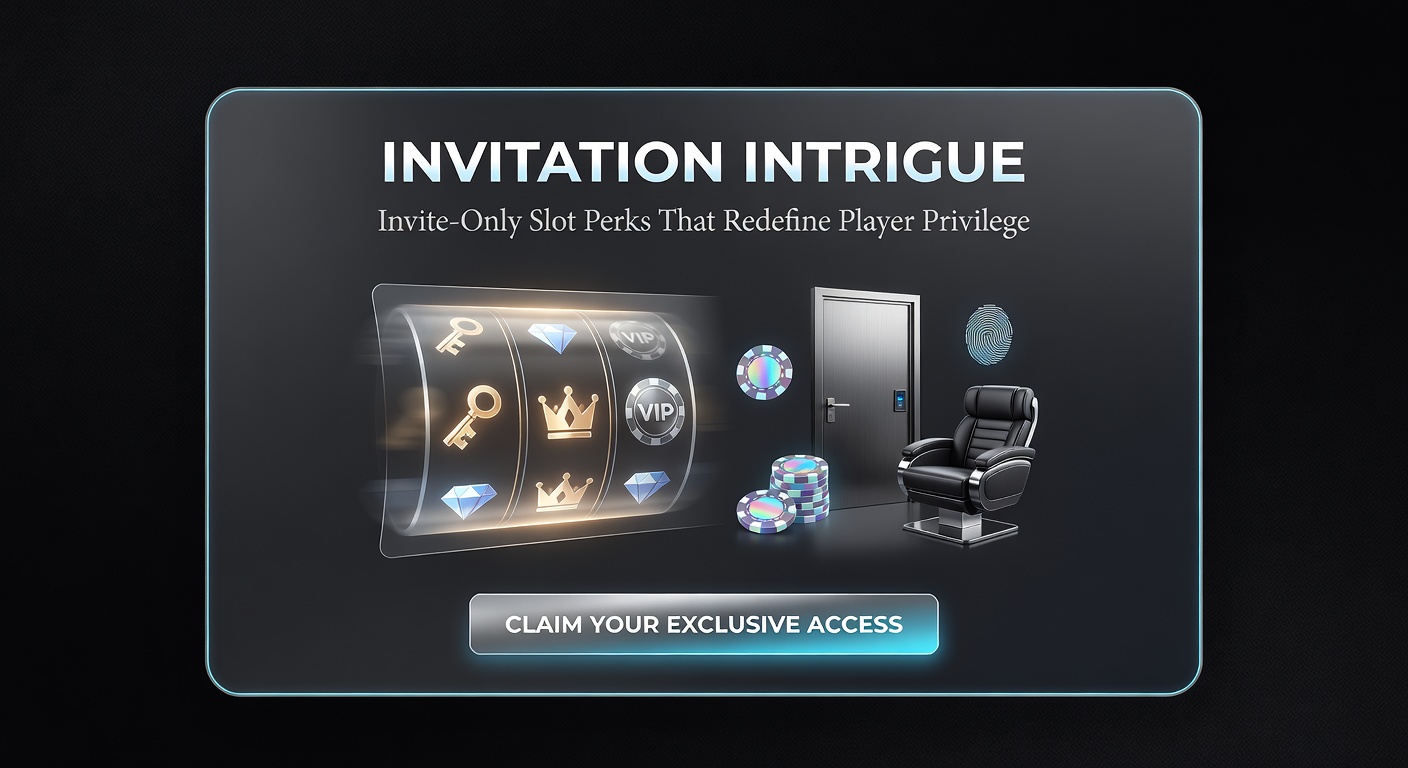 Close-up of a golden invitation card with slot reels and jackpot symbols, representing elite player privileges