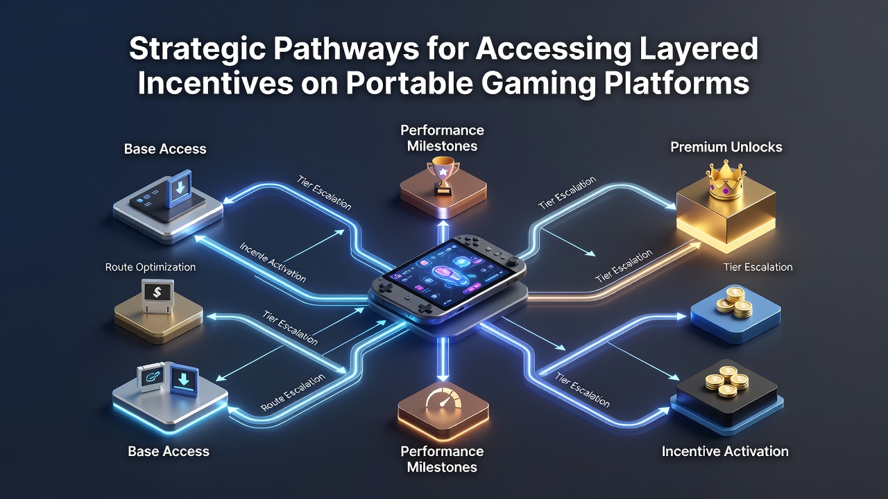 Smartphone screen showing quest-based bonus progression and referral reward tracking in a gaming app