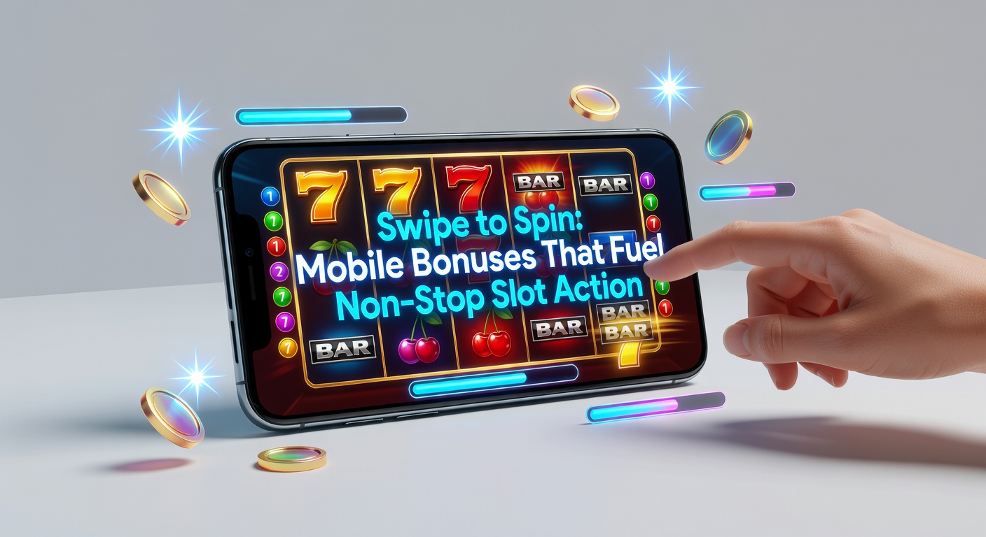 Vibrant mobile slot screen showing swipe-to-spin bonus activation with colorful reels and bonus wheels exploding in action