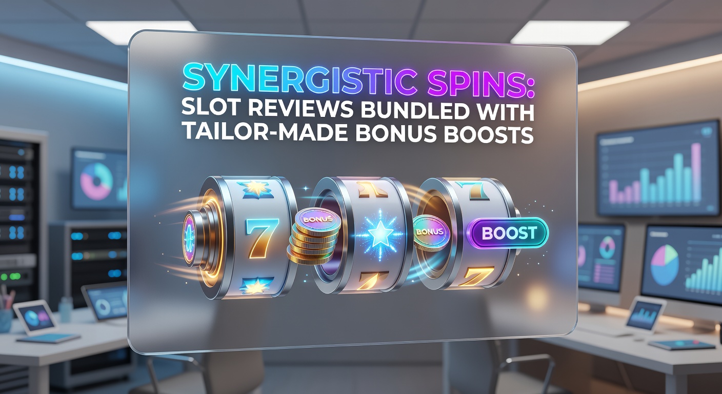 Vibrant slot machine reels spinning with overlaid bonus icons and review highlights, illustrating the fusion of game analysis and promotional perks