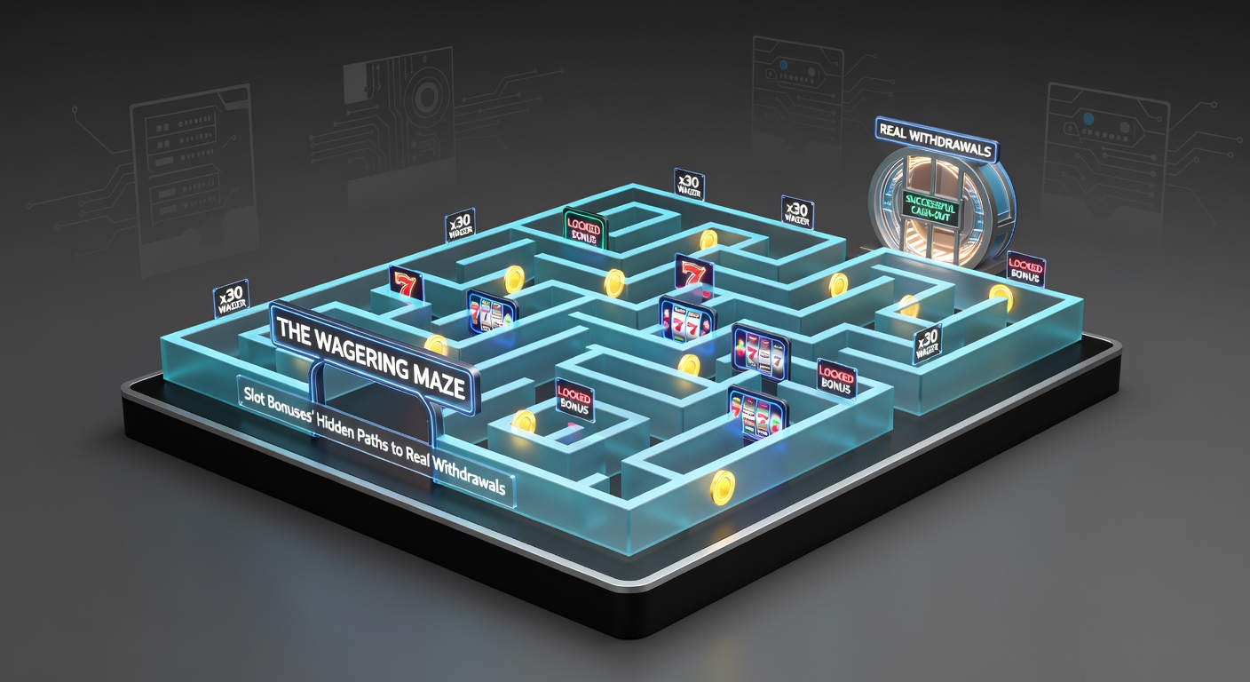 Close-up of a slot screen showing bonus activation amid wagering progress bars, illustrating paths through requirement hurdles