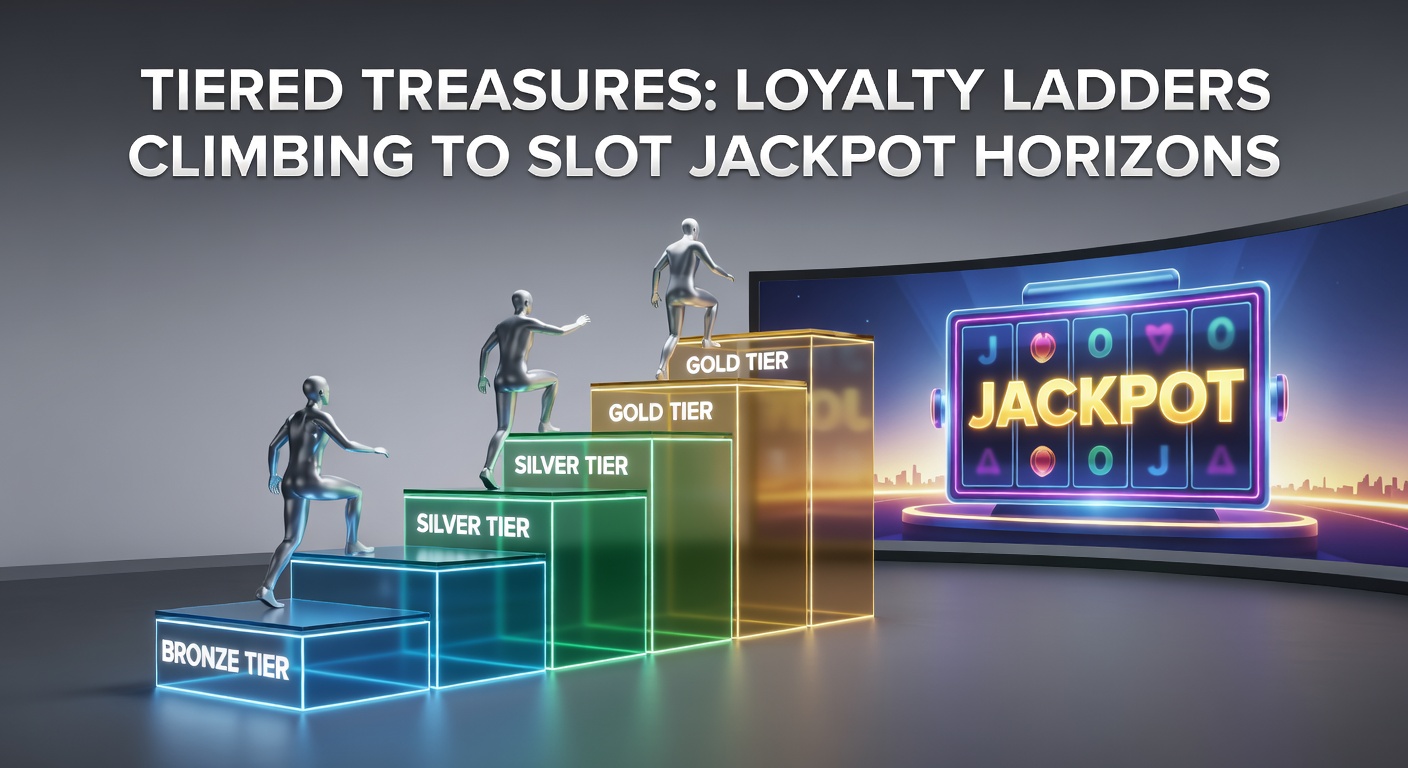 Screenshot of a slot platform dashboard displaying tier progress bar, points balance, and jackpot meter climbing alongside loyalty levels